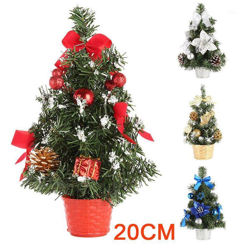 

20CM Mini Christmas Decoration Tree Festival Desktop Decoration Small Tree Gifts Festival Party for Home New Year1