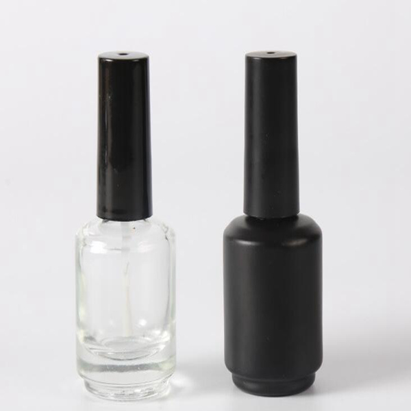

15ml Frost Black Empty Nail Polish Bottles Vials Containers Sample Bottles with Brush Cap