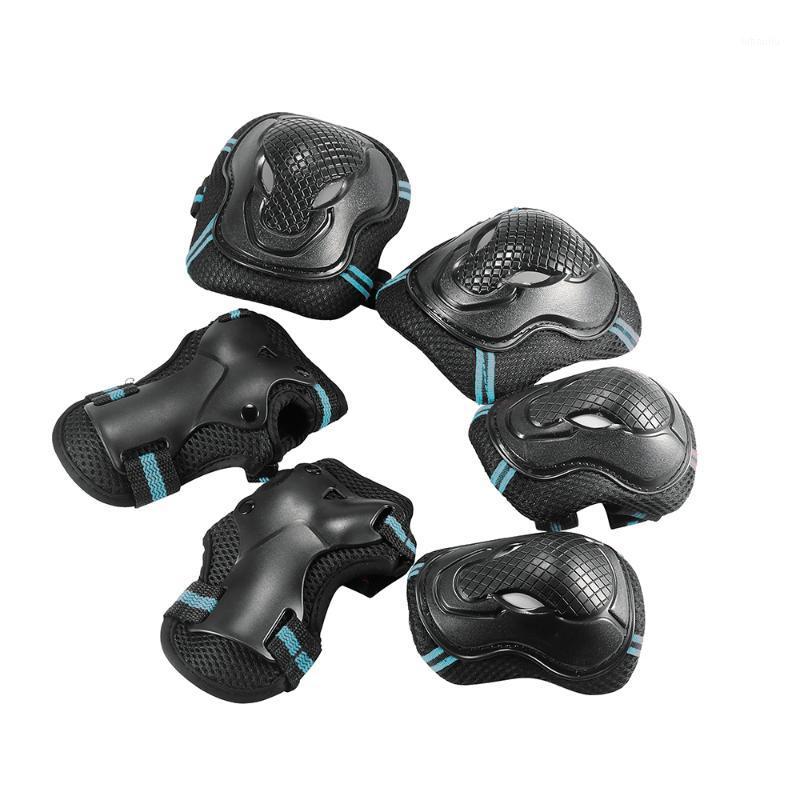 

6pcs/Set Knee Pads Cycling Skating Protective Gear Pads Knee Elbow Wrist Guards Outdoor Sport Safety Protector For Adults1, As shown