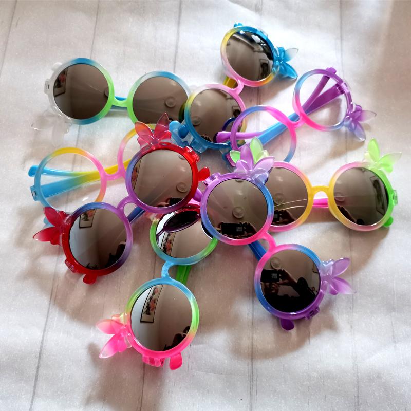

Sunglasses Fashion Round Colorful Butterfly Mix Party UV400 Protect Eyes Children Girls For Outdoor Kid Sun Glasses