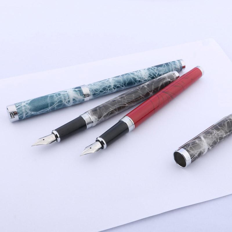 

High quality jinhao new silver classic metal blue marble gray gift M fountain pen1, Red