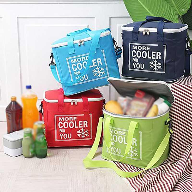 

20L Outdoor Picnic Cooler Bags Waterproof Oxford Cloth Insulation Lunch Cold Box Tote Portable Bento Organizer For Travel1, Sky blue