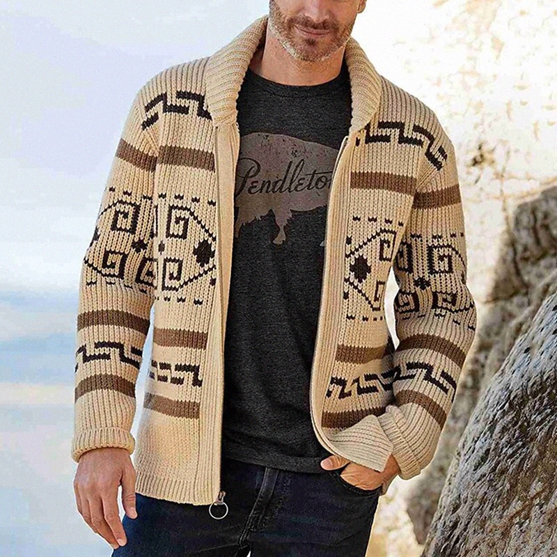 Pull de cardigan unisexe pour hommes tricoté abstrait abstrait élégants chandails de style vintage à manches longues cardigans cardigans chemise