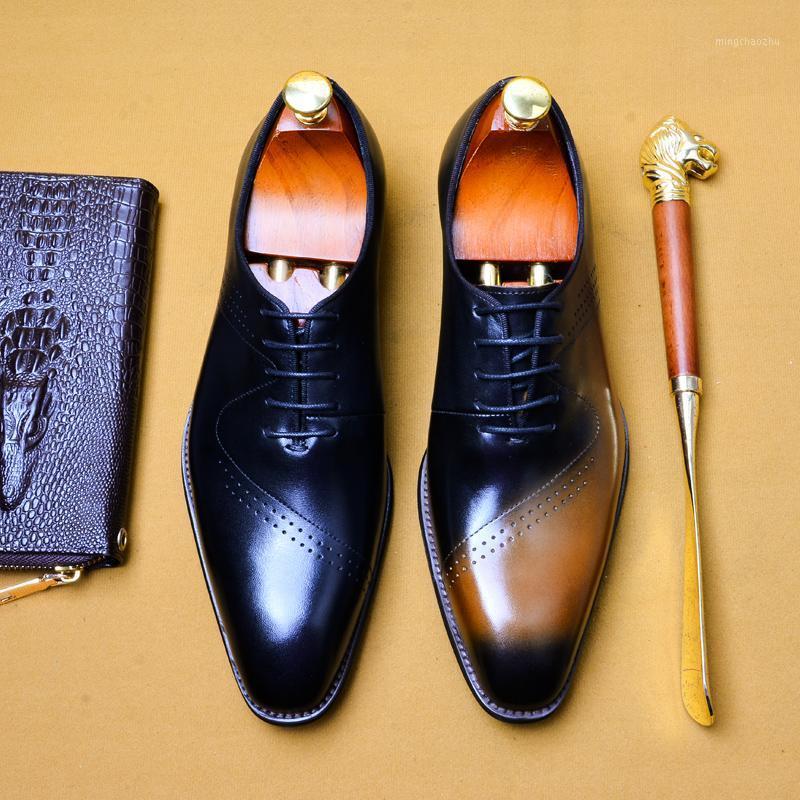 

Mens Formal Shoes Slip On Oxford Shoes For Men Wedding Men's Brogues Office Male Dress1, As pic