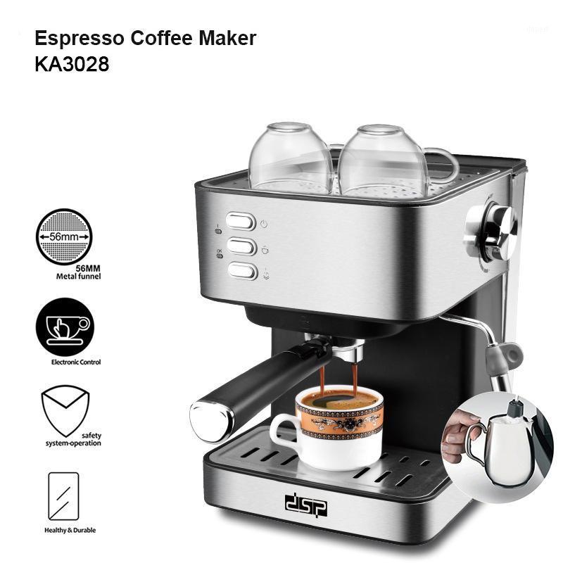 

Espresso Coffee Maker EU 850W Coffee Machine Semi-automatic Household Cappuccino Maker With Steam Milk Froth Function1