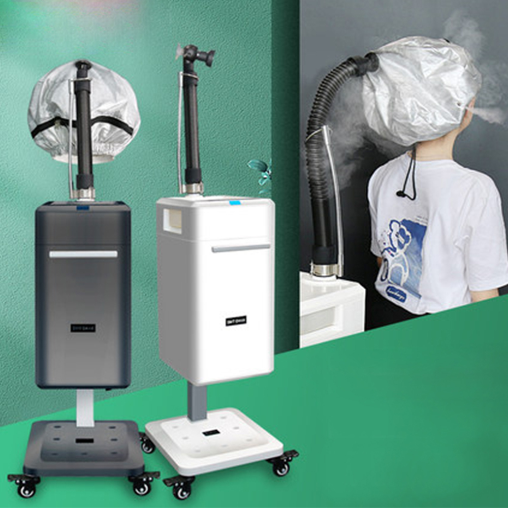 

Professional Salon Nano Hair Steamer with Detachable Cap and Anion Color Processor Oil Treatment Accelerator Stand Up Base Hair Steam Machine Equipment