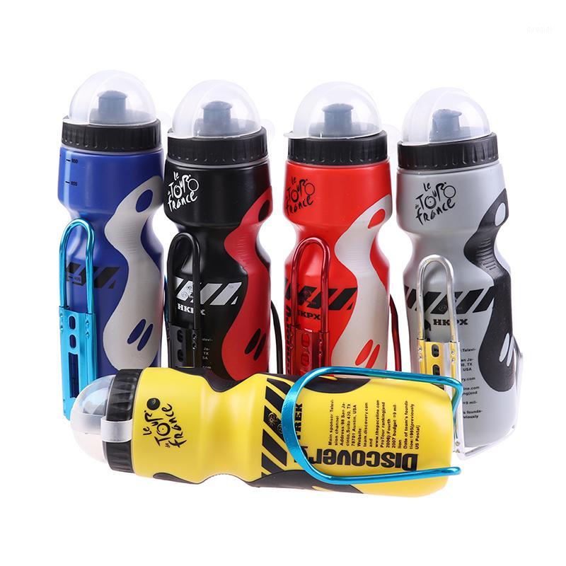 

Portable Outdoor Road Mountain Bike Cycling Water Bottle Sport Drink Jug Cup Camping Hiking Tour Bottles 650ML With Holder Cage1