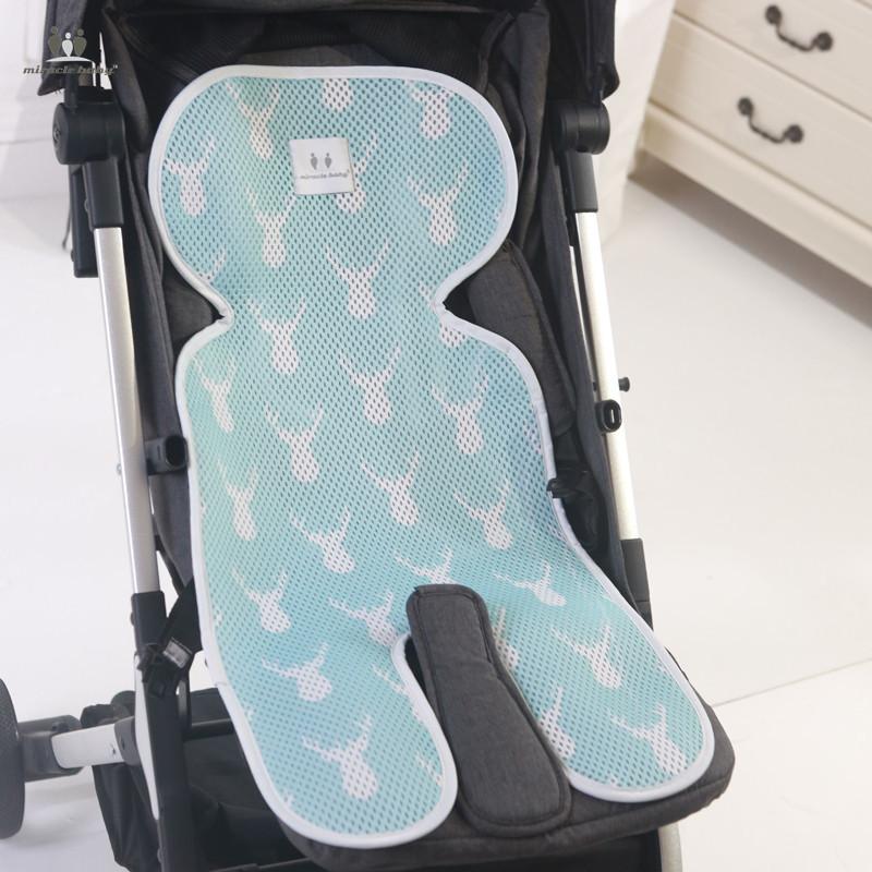

Baby Stroller Accessories Seat Cushion Bamboo Fiber Single Layer Non-slip Summer Breathable Cushion-3D Baby Seat Stroller Pad