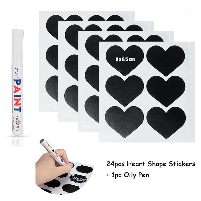 

ZUCZUG 24pcs Waterproof Kitchen Jam Jars Label Stickers Pen Chalkboard Lables Tags Can Be Used on Glass Bottle Box Container1
