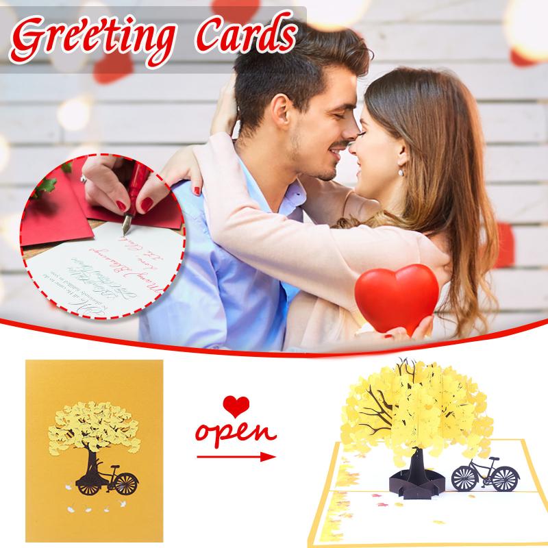 

party decoration wedding decoration 3D Greeting Card Cupid Heart Romantic Love Blessing Greeting Card Handmade Paper home decor