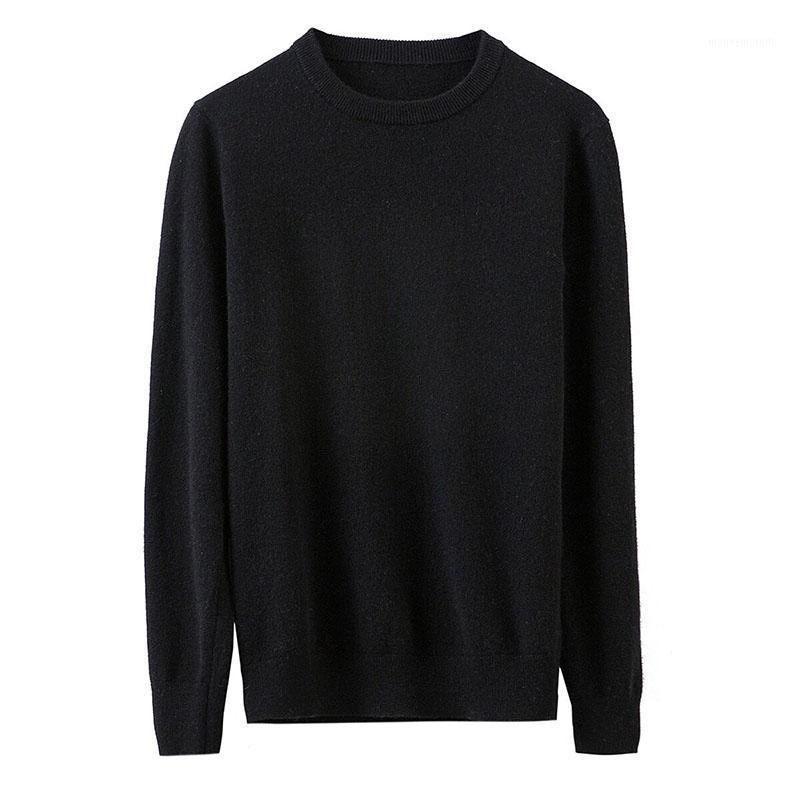 

2020 Autumn Winter Men's Wool Solid Color Brand Sweater Slim Fit Round Neck Korean Clothing Male Casual Plus Size -4XL Sweaters1, Black
