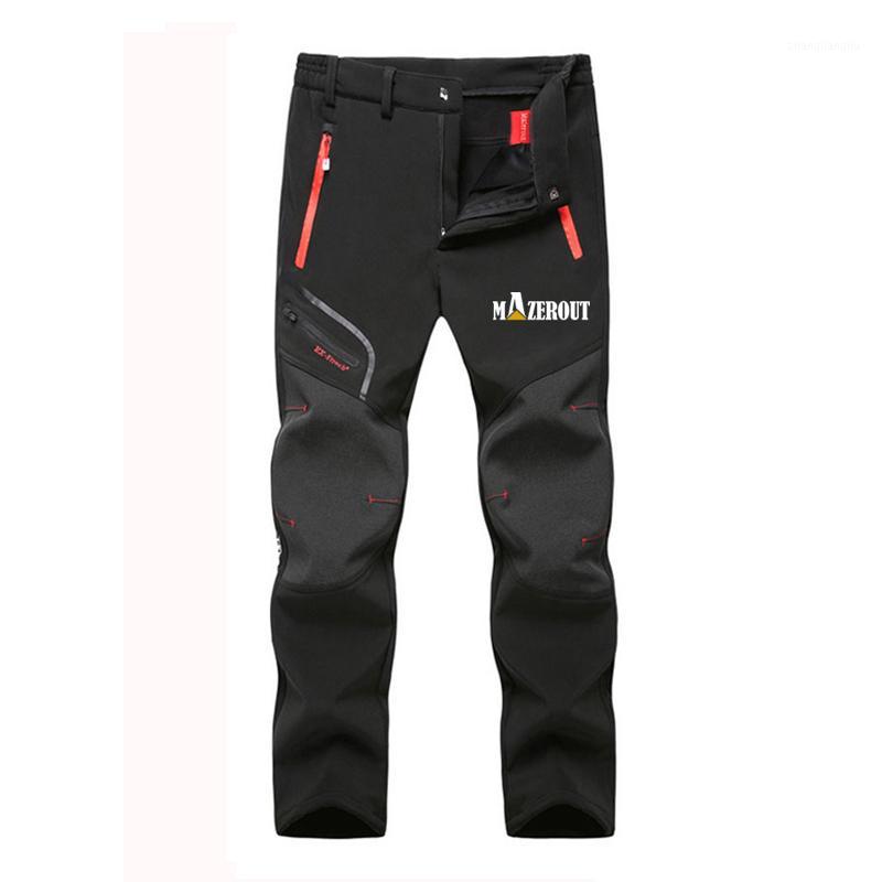 

Men Oversized Plus size Winter Softshell Fleece Outdoor Pants Fish Camp Climb Hiking Ski Warm Travel Trousers Free ship1, Black