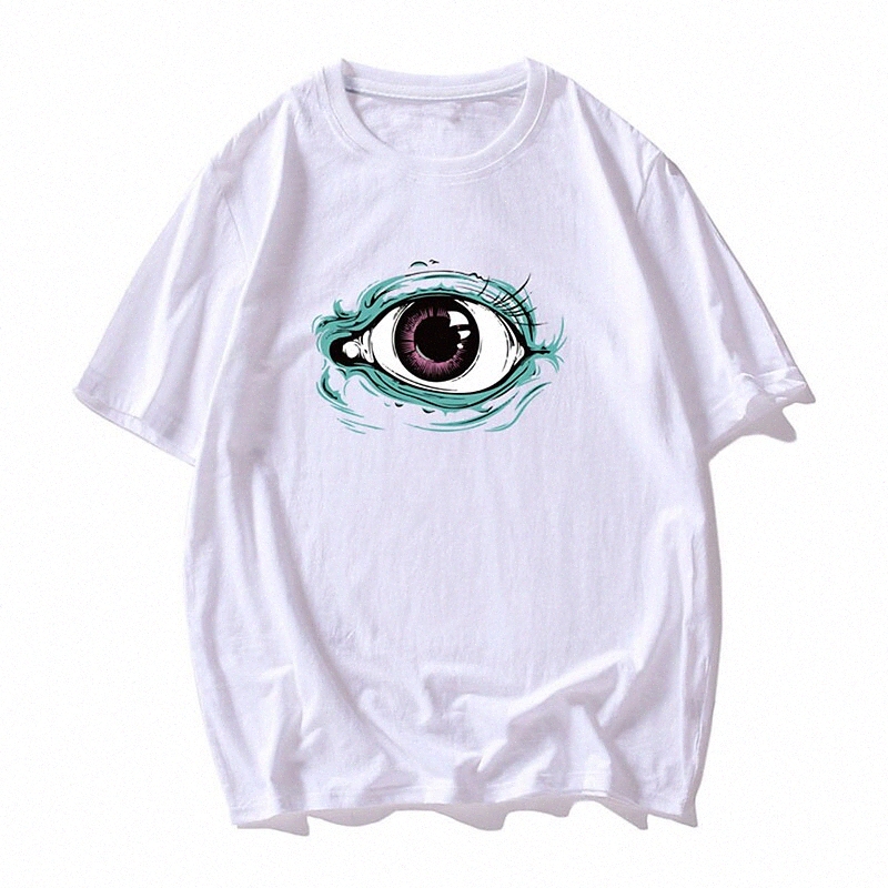 Men's T shirt 3D Print Graphic Eye Round Neck Daily Holiday Print Short Sleeve Tops Basic Casual White Black Pink / Summer C1UB#
