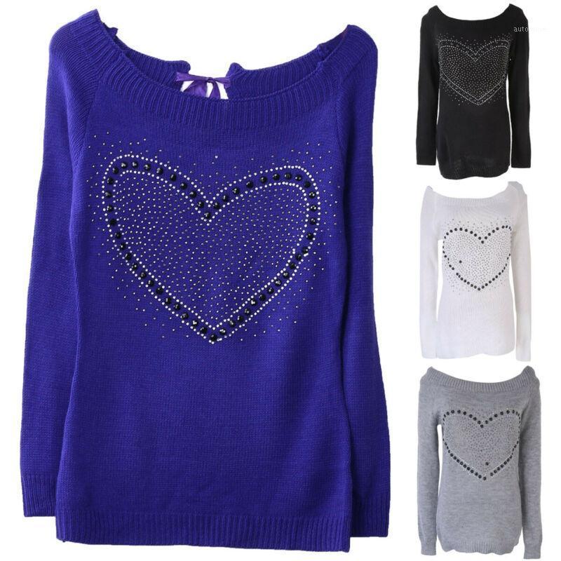 

Women Loose Knitted Batwing Sleeve Jumper Sweater Casual Knitwear Tops UK1, White