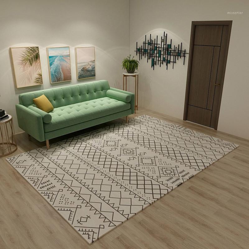 

Large Nordic Plaid Carpets for Living Room Moroccon Geometric Rugs Home Decoration Modern Alfombra Washable Tapetes Bedroom Mat1