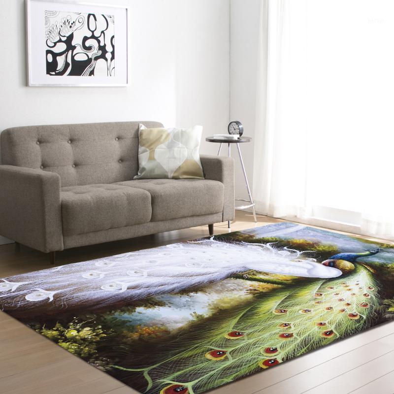 

With Gift 3D Peacock Print Living Room Carpet kids Bedroom Rug alfombra para sala tapis salon teppich vloerkleed1