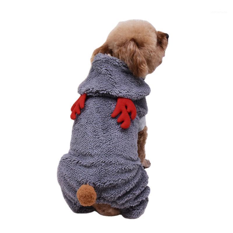 

Pet Clothes Christmas Four-legged Sweater Fawn Christmas Clothes Pure Cotton Thick Casual Coat1, Gray
