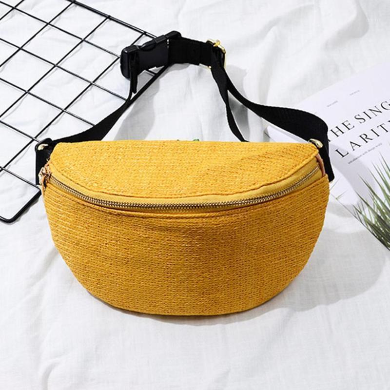 

Women Girl Pure Color Casual Tote Outdoor Bag Canvas Waist Belt Bag Zipper Belt Pack Chest Tote Fanny Pack Running /E1, Brown