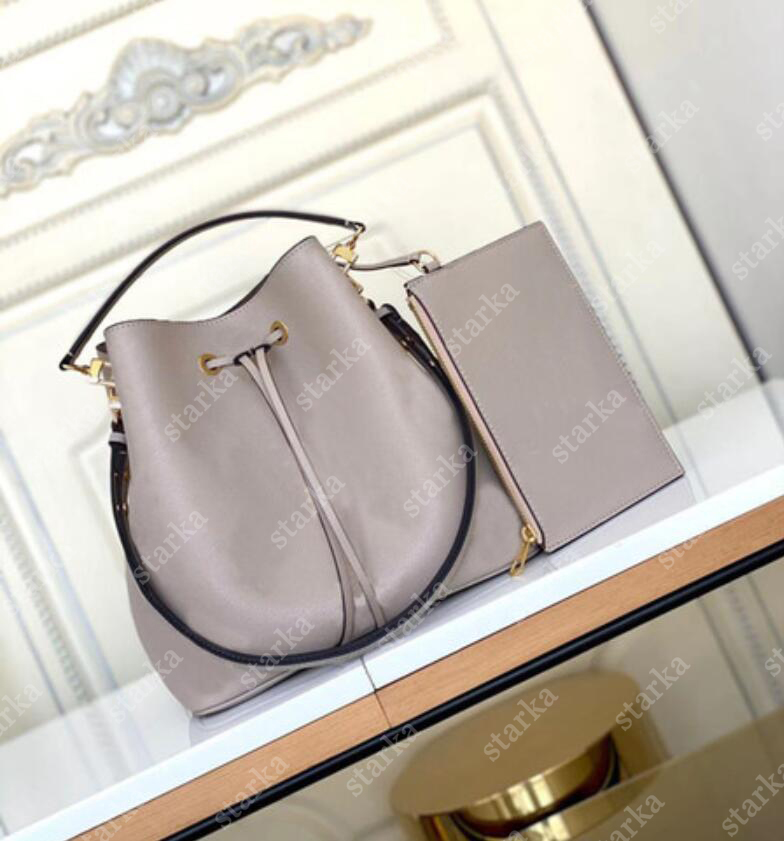 

M45555 NeoNoe MM bucket bag Fashion Women's printed leather Cross Body BUCKET SHOULDER BAG Tote Handbag Purse Mini Pochette Accessoires, Grey