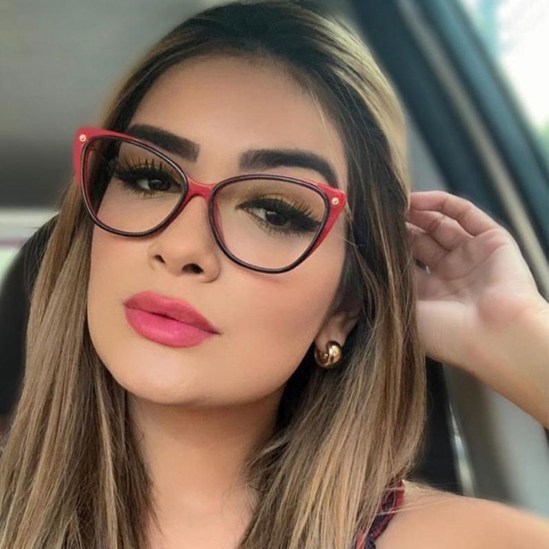 

Sunglasses Fashion Brand Design Women Anti-blue Light Sun Glasses Mirror Cat Eye Oculos Gafas UV400 Protection Custom Lens1