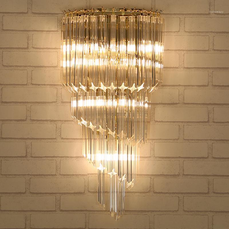 

LED crystal Wall Lamps sconce AC85-265V Modern bathroom wall Lights for home Bedroom Lamp glass nordic kitchen light fixture1
