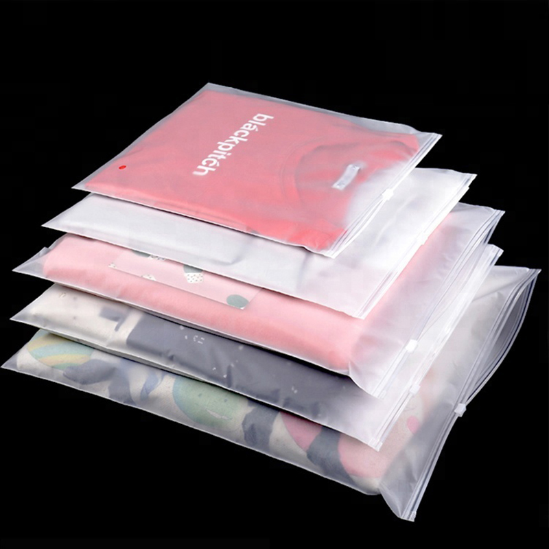 

50pcs High-end Thick Plastic Storage Bag Matte Clear Zipper Seal Travel Bags Zip Lock Valve Slide Seal Packing Pouch Cosmetic Clothing