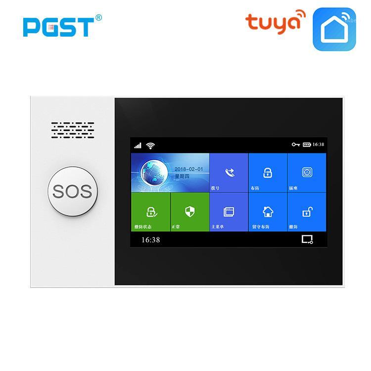 

PGST PG-107 Tuya Wireless Home WIFI GSM GPRS Burglar Home Security With Motion Detector Sensor Burglar Alarm System APP Control1