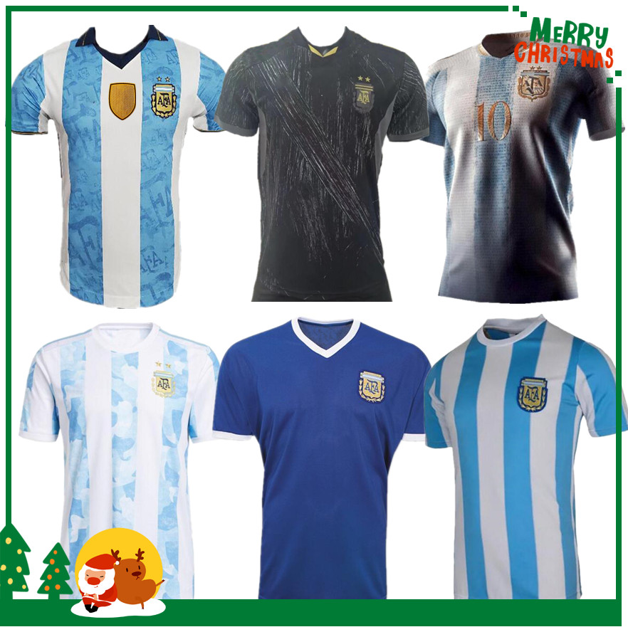 

21 22 Argentina MARADONA soccer Jerseys 2021 2022 DYBALA DI MARIA MESSIs KUN AGUERO football shirt Retro 1978 1986 kids kit + adulthood Men, Special jersey