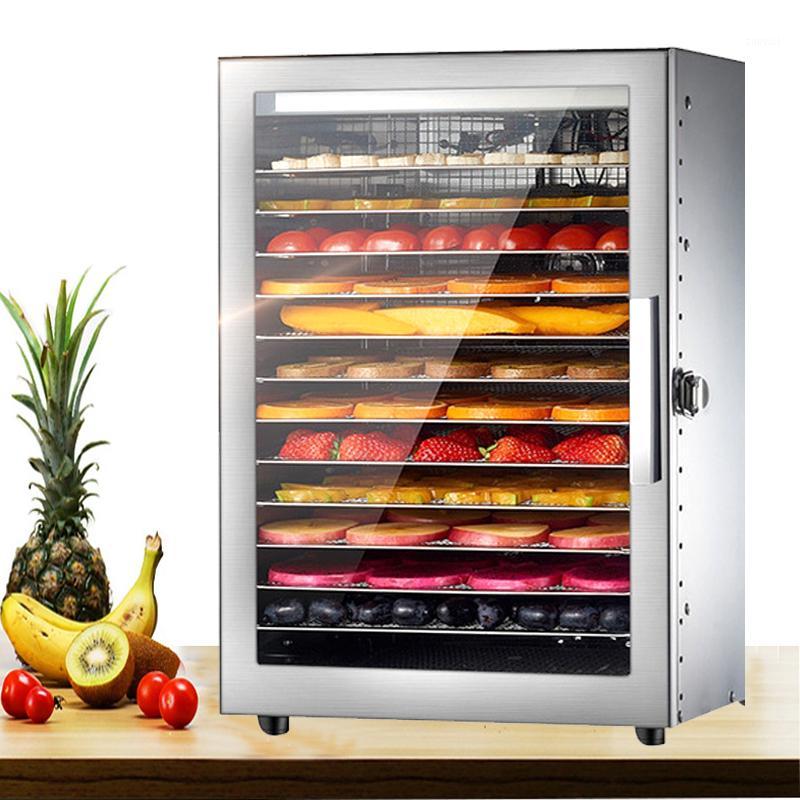 

12 Trays Fruit Drying Machine Commercial Dehydrator Stainless Steel Fruit Dehydrator Household Vegetables Dryer1