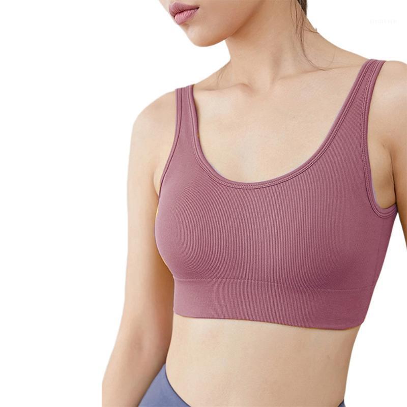 

Woman Casual Backless Running Vests Backless Solid Anti-glare Short Tanks Thread Chest Wrap Fitness Tops Summer Clothing1, Black