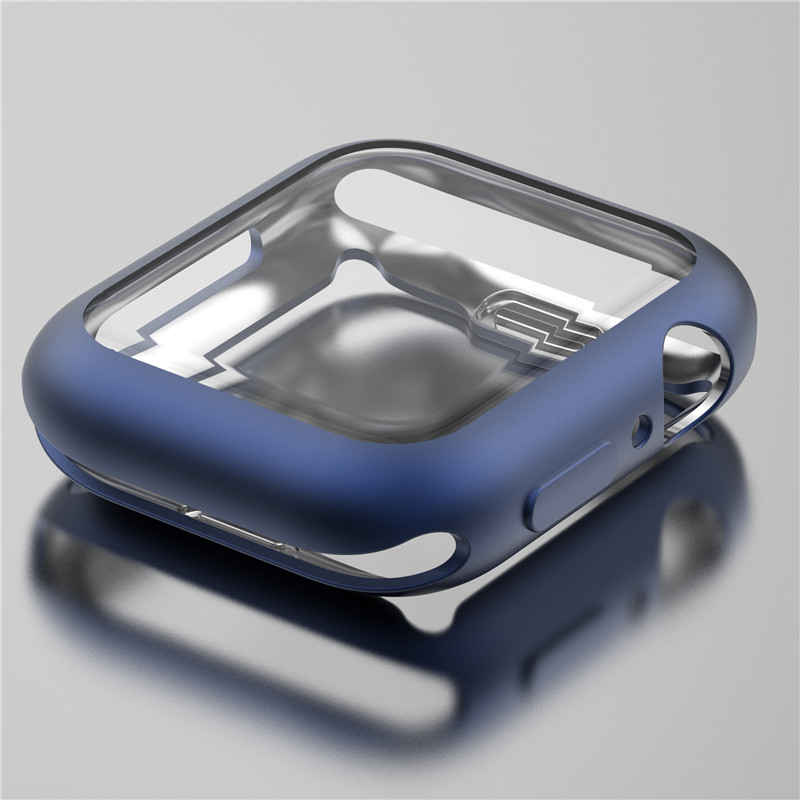 

TPU Frame Case matte metal colors For Apple Watch Case 40mm 44mm 38mm 42mm Series 5 4 3 2 1 Protective Cover Case Bumper For IWatch Shell, Gold