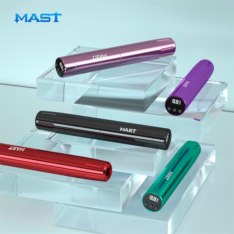 

Mast Tour Y22 RCA Wireless Battery Tattoo Pen Custom Mast Wireless Permanent Make Up Machines 3.0mm Stroke Tattoo Machine 220228