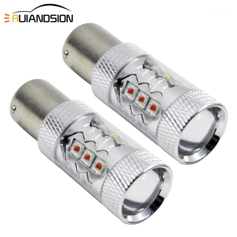

Emergency Lights 2x 80W P21W LED 1156 BA15S Bulbs Car BAU15S Turn Signal Reverse Brake Light AC10-30V Yellow Automobiles Lamp