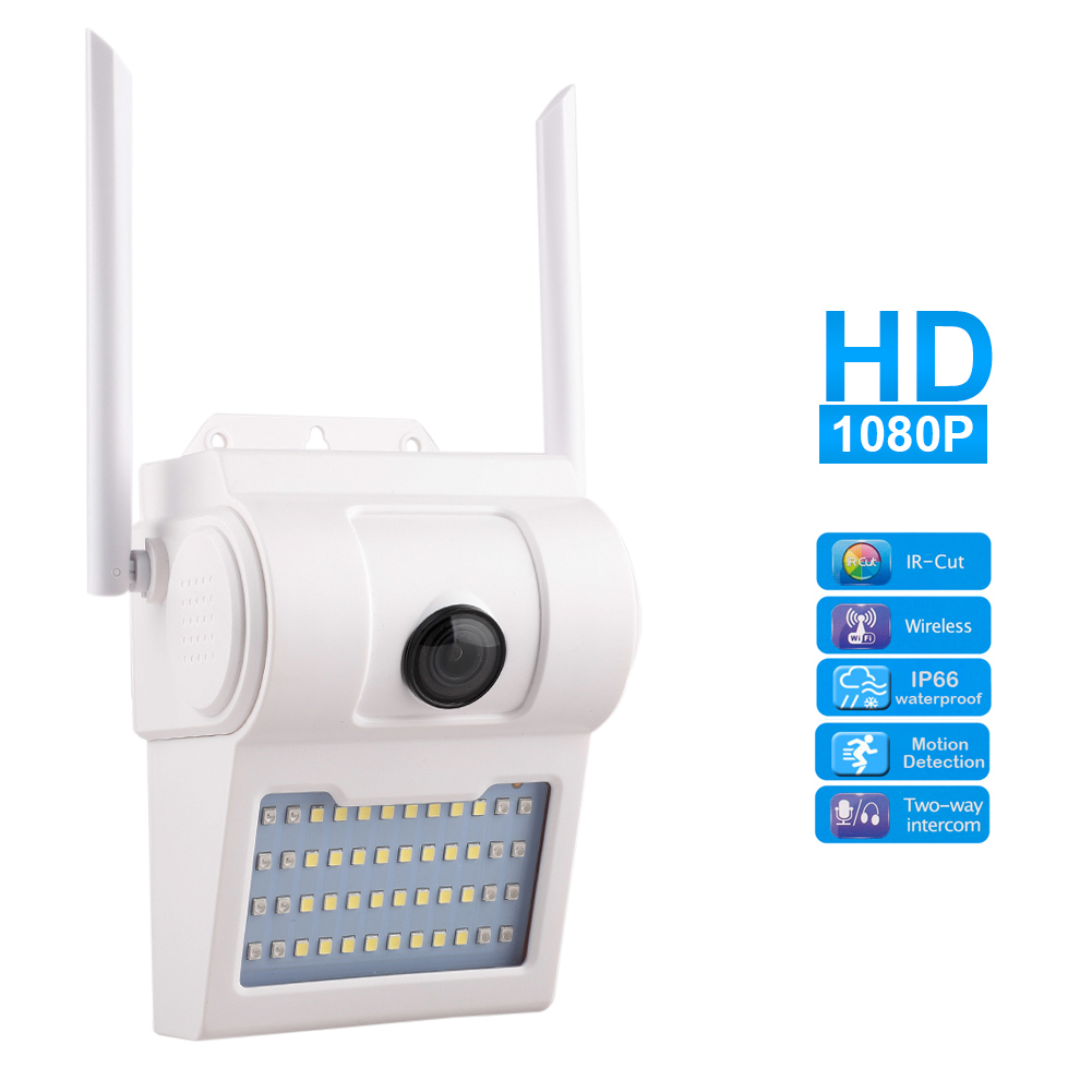 

Outdoor 1080P Wireless WiFi IP Camera Wall 32 LED Light IR Audio Camera Night Camera Wifi IP66 Waterproof home Security