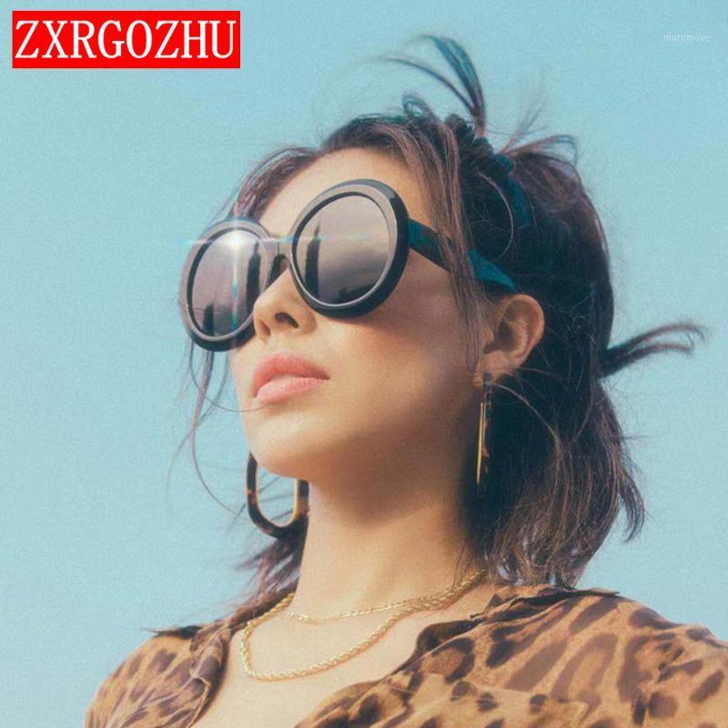 

New Fashion 2020 Vintage Round Sunglasses Women Brand Designer Retro Oversized Luxury Plastic Sun glasses lunette soleil femme1