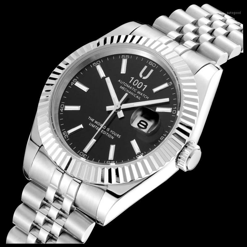 

Wristwatches Top Luxury Watch U1001 Brand Men's Mechanical Stainless Steel Automatic Sports Mens Wristwatch Relogio Masculino1