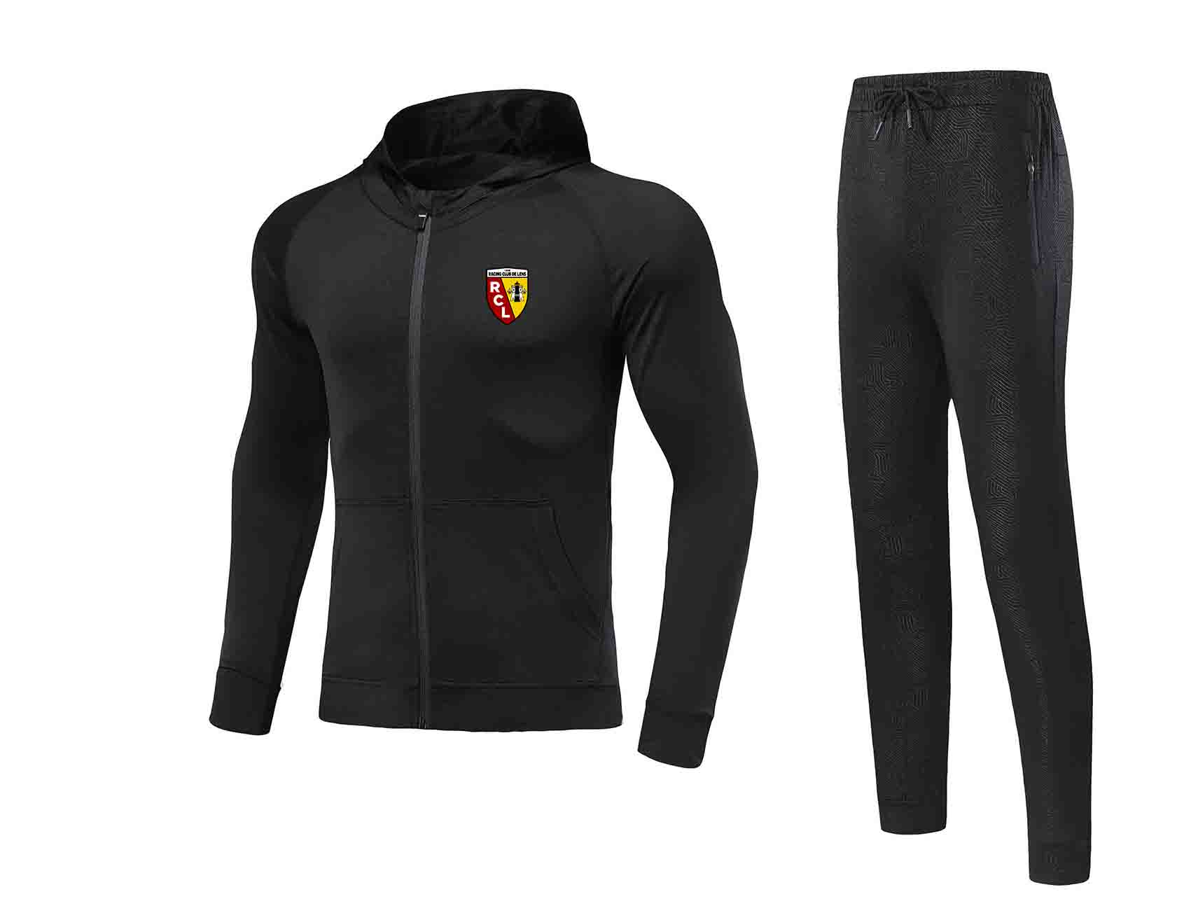 

20/21 RC Lens Football Set Youth Home Uniform Adult Soccer Jersey Winter Tracksuit Men Warm Suits, No 4