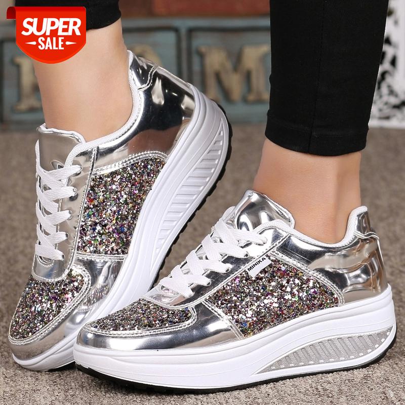 

Sequined Cloth Fashion Sneakers Women Casual Shoes 2020 Autumn Winter Round Toe Gold Sliver Platform Sneakers Ladies Shoes XU141 #Lx2Y