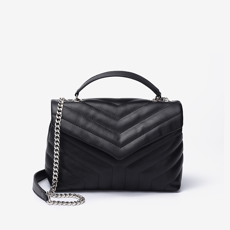 

Luxury designer handbags quilted real leather women bags chain shoulder bag high quality Flap bag multiple colour, Red
