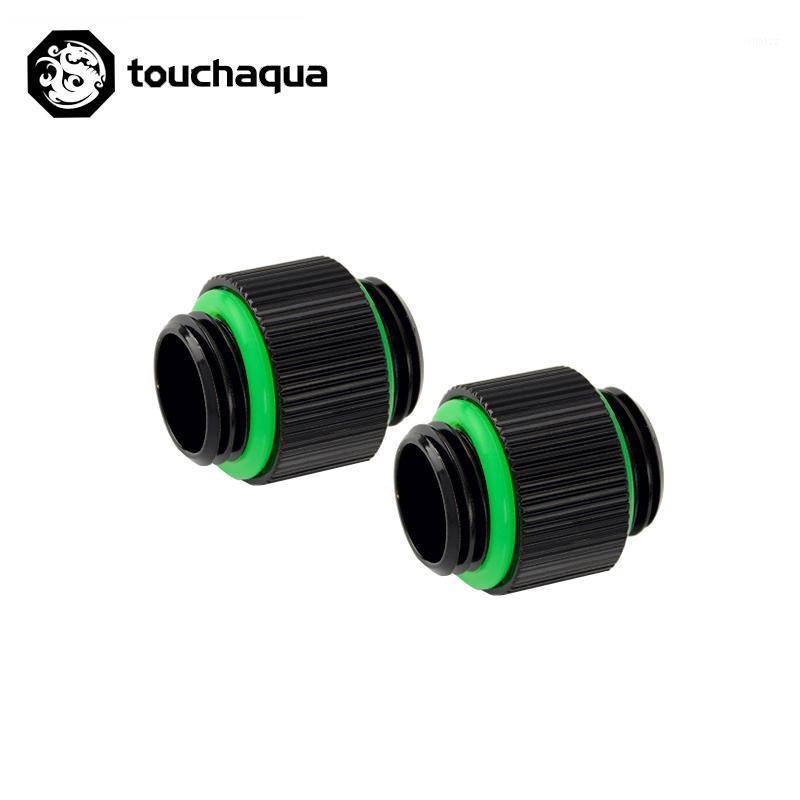 

2PCS Bitspower Touchaqua Dual G1/4" Connector Fittings, Standard Nipple Black ,Silver,TA-F081