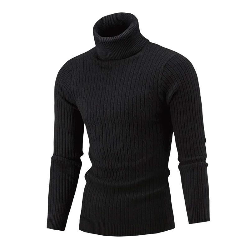 

Winter Men Slim Warm Knit High Neck Pullover Jumper Sweater Turtleneck Top Plus Size -5XL pull homme sueter hombre sweter