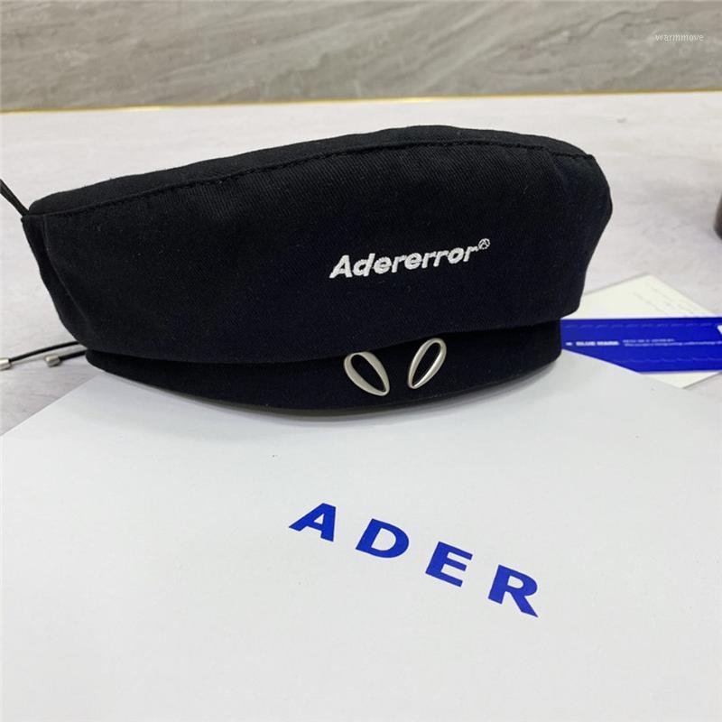 

Adererror Berets 2020 Men Women Ader Error Alien-shaped Beret Front Embroidered Logo COSMOS Woven Patch Ader Caps Adererror Hats1