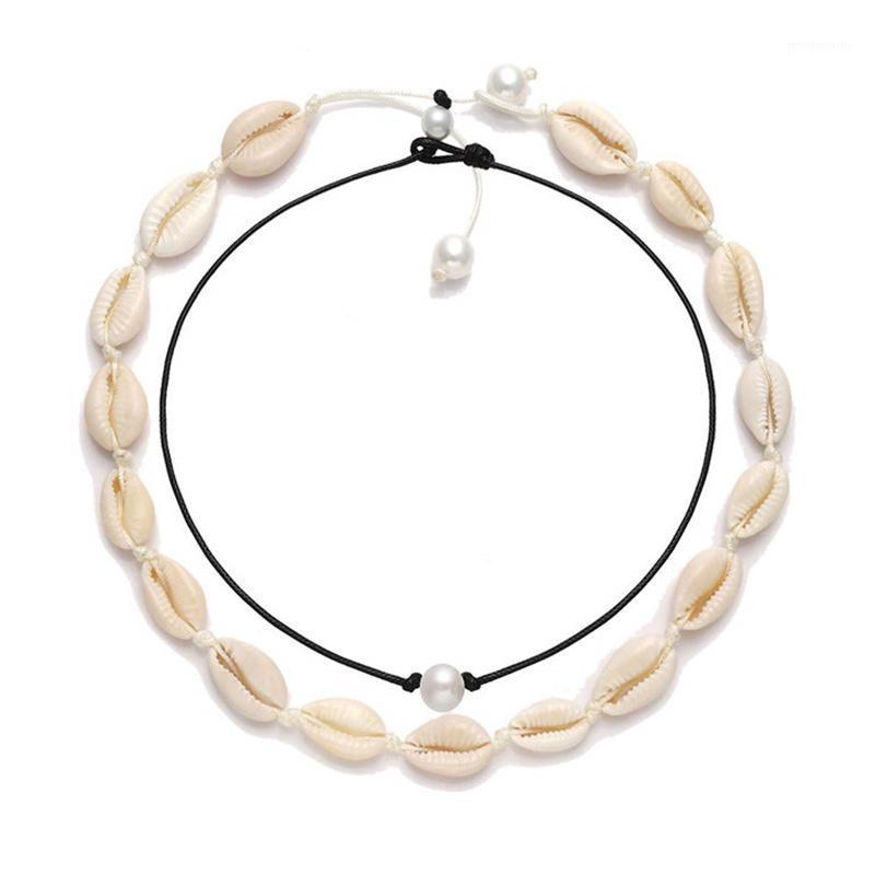 

New Creative Sea Style White Color Chic Retro Natural Shell Piece Necklace Children's Jewelry Bijoux Femme Sets1