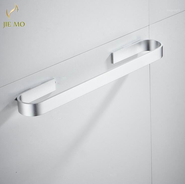 

Free of punch space aluminum towel rod towel holder bathroom single bar rack ring pendant wholesale bath rack1