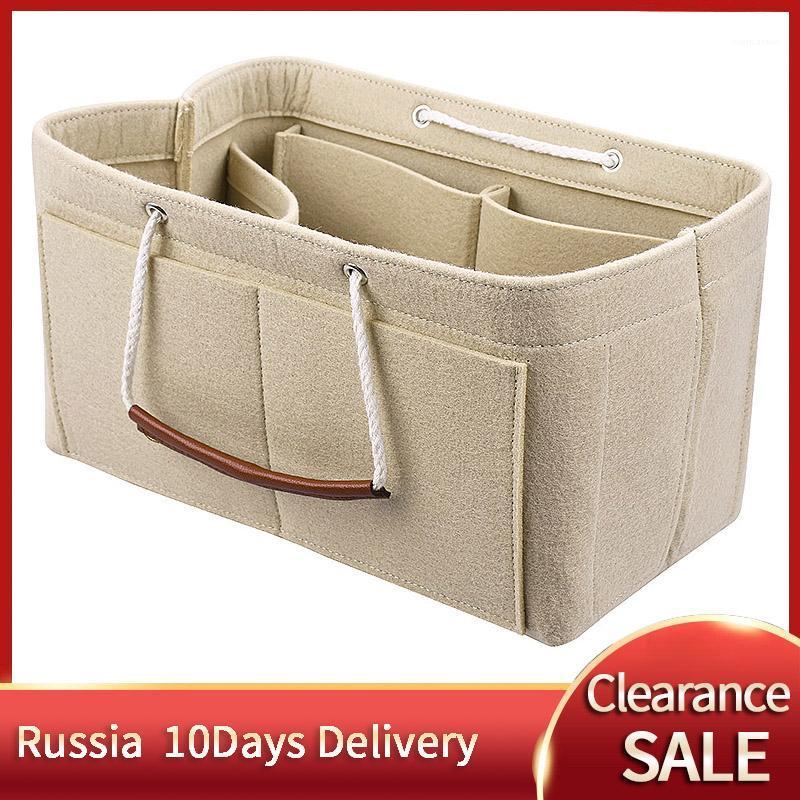

Sale-Insert Bag Organizer For SPEEDY 25 30 Felt Cloth Makeup Handbag Organizer Portable Cosmetic Bags Travel Inner Purse1, 1240 red