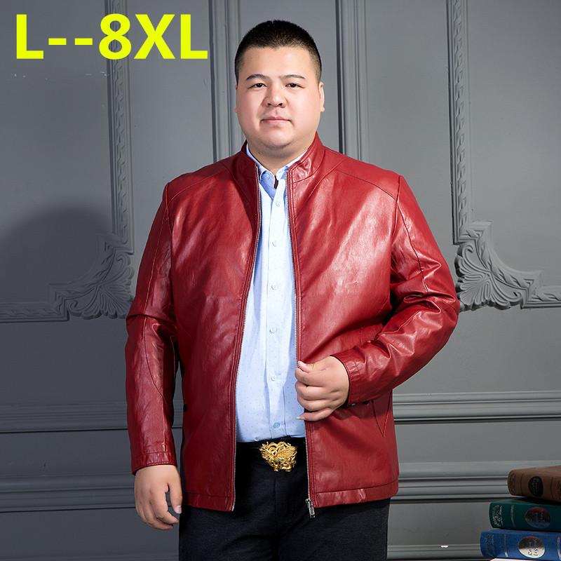 

10XL 8XL 6XL 5X Motorcycle Leather Jackets Men Solid Business Casual Coats Autumn Winter Leather Clothing Bomber Jacket for Male