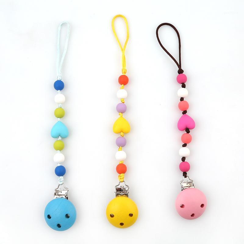 

New Baby Pacifier Clip Pacifier Chain Hand Made Cute Colourful Beads Dummy Clip Baby Soother Holder For Kids1