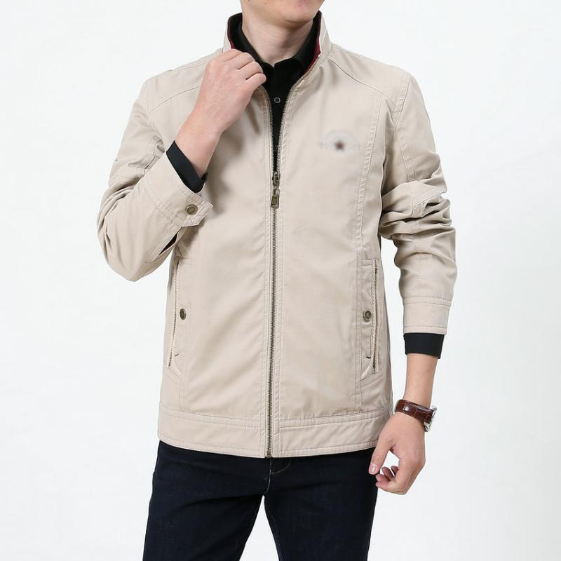 

Men's Jackets Men Casual Autumn Beige Army Green Black Cotton Coat Man Daily Outerwear Two Side Wearing Clothes Reversible Jacket Male1