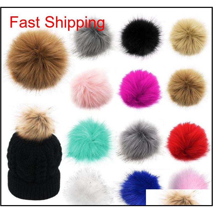 

10Cm 12Cm 14Cm 15Cm Pompom Ball Faux Fox Fur Fluff Balls For Pom Pom Hat Accessories Dlh331 O7Scq