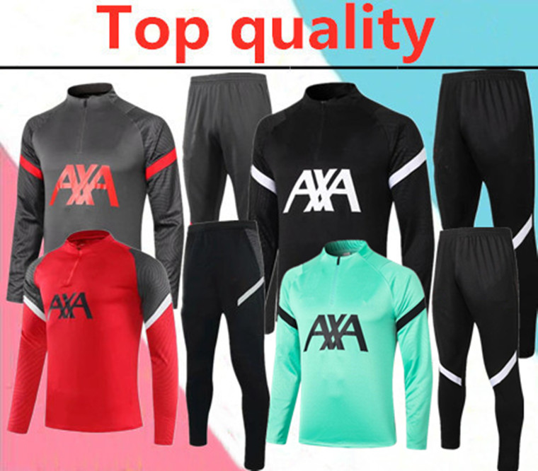 

2020 2021 adult football training suit 2021 adult soccer tracksuit, Red